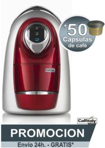 Cafetera Caffitaly S04 Roja + 50 cápsulas de café