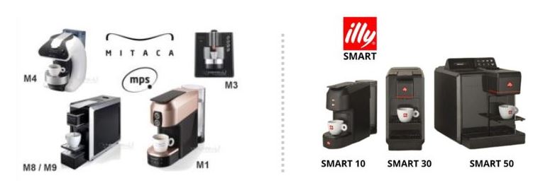 Cpsulas de caf para cafeteras Mitaca MPS o illy MPS